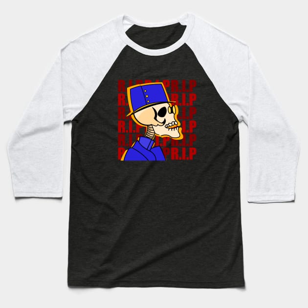 SKULL R.I.P Baseball T-Shirt by JRSANTOYOO